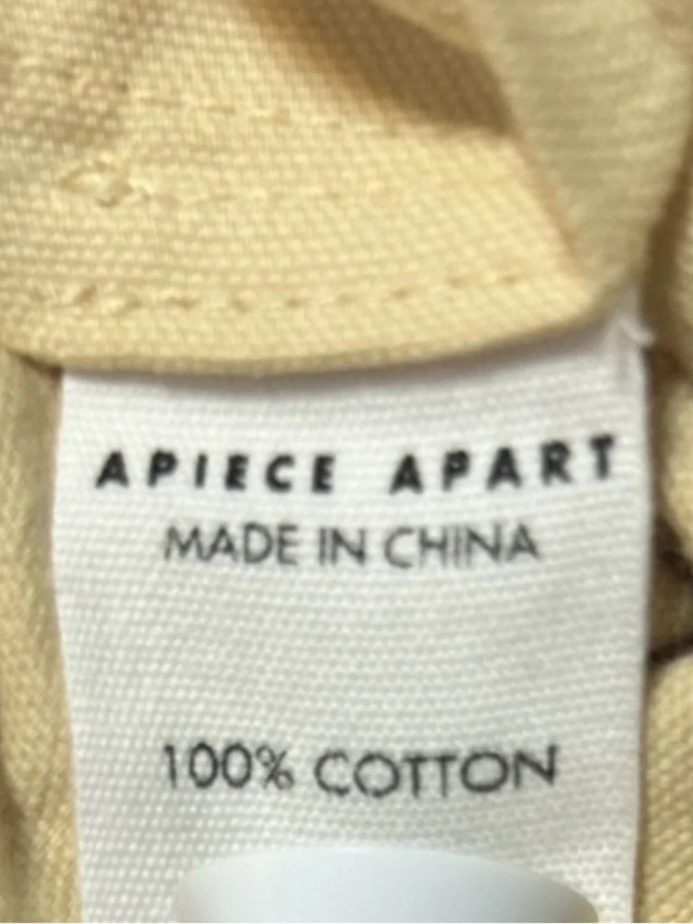 Apiece Apart Butter Yellow Wide Leg Trousers Cotton Size 8